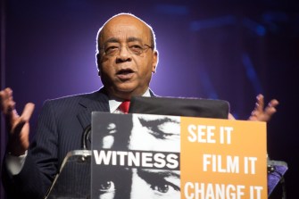 FFC13 Mo Ibrahim See it. Film it. Change it award recipient Mo Ibrahim addresses the audience