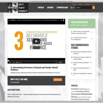WITNESS Library: Video Example WITNESS Library: Video Example